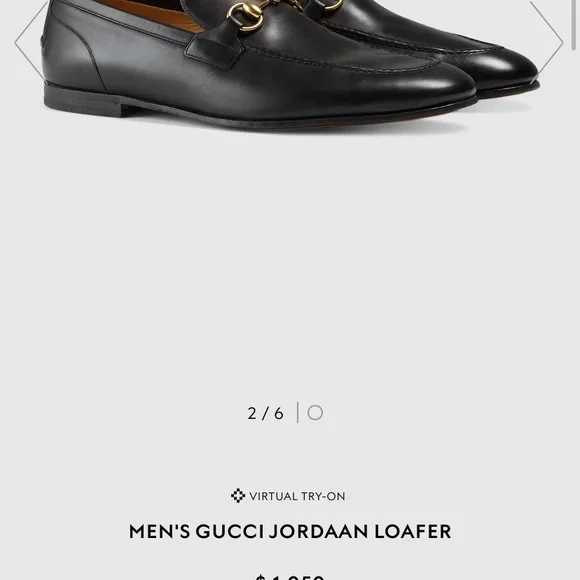 Men's Black Gucci Loafers size 8.5